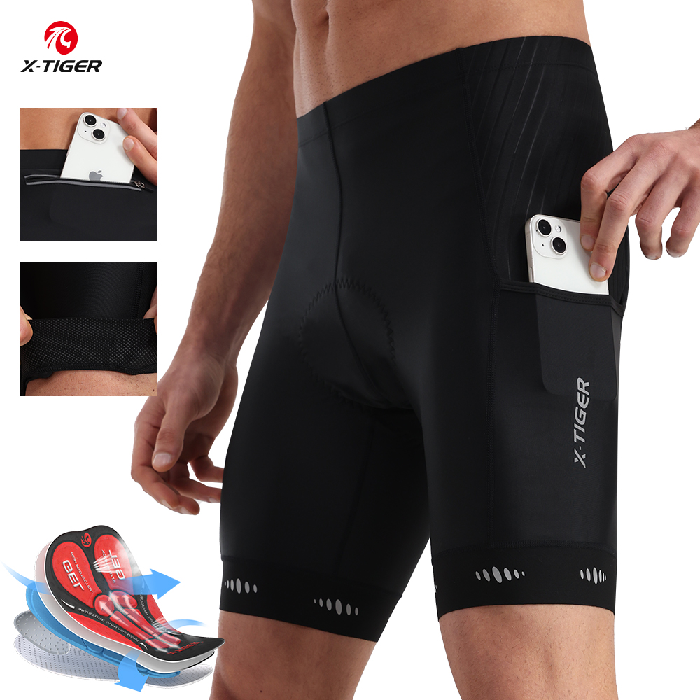 Cycling Commuter Pants - X-TIGER 남성용 사이클링 반바지, 등 포켓