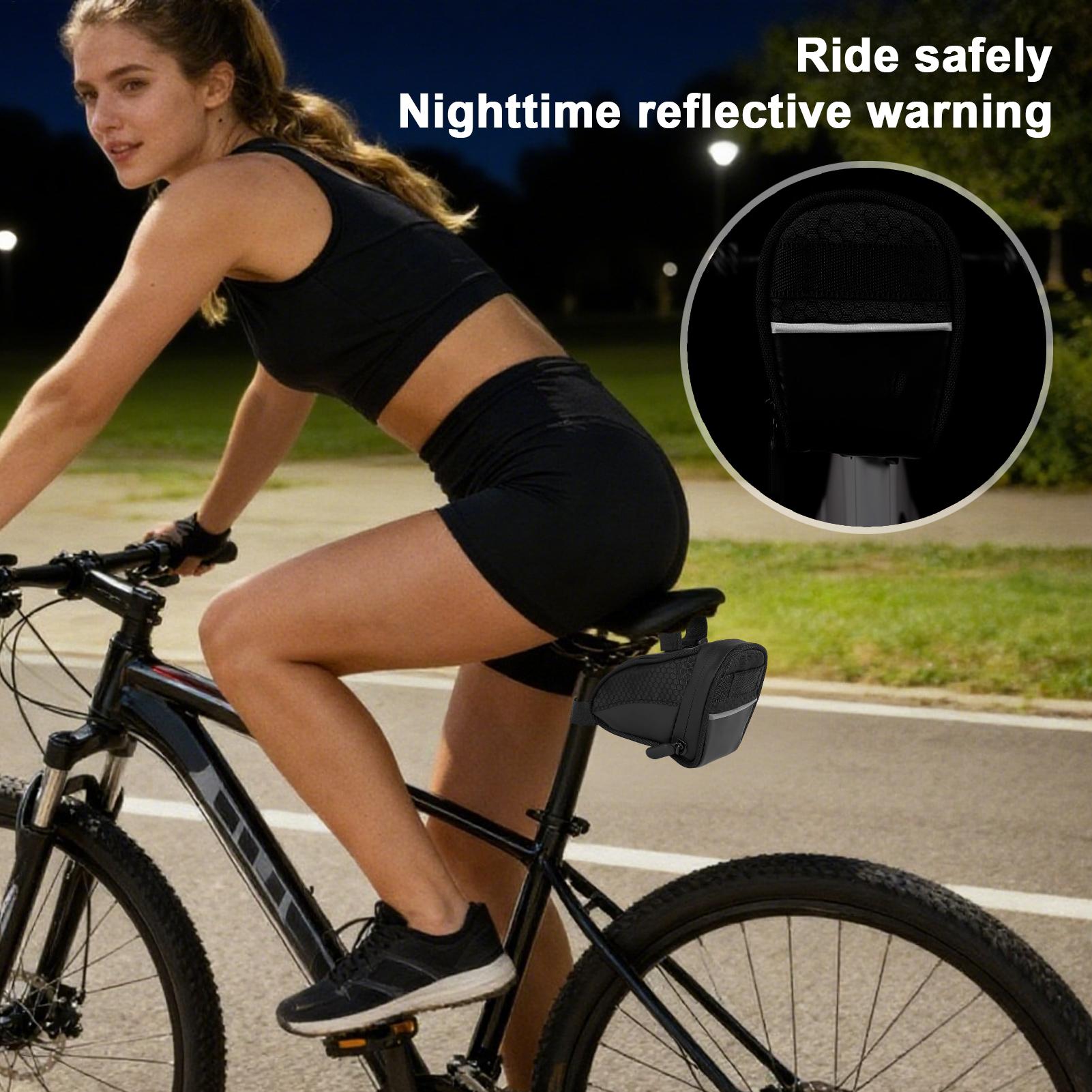 Saddle Bag Under Seat - 대형 지퍼 파우치 자전거 가방 방수