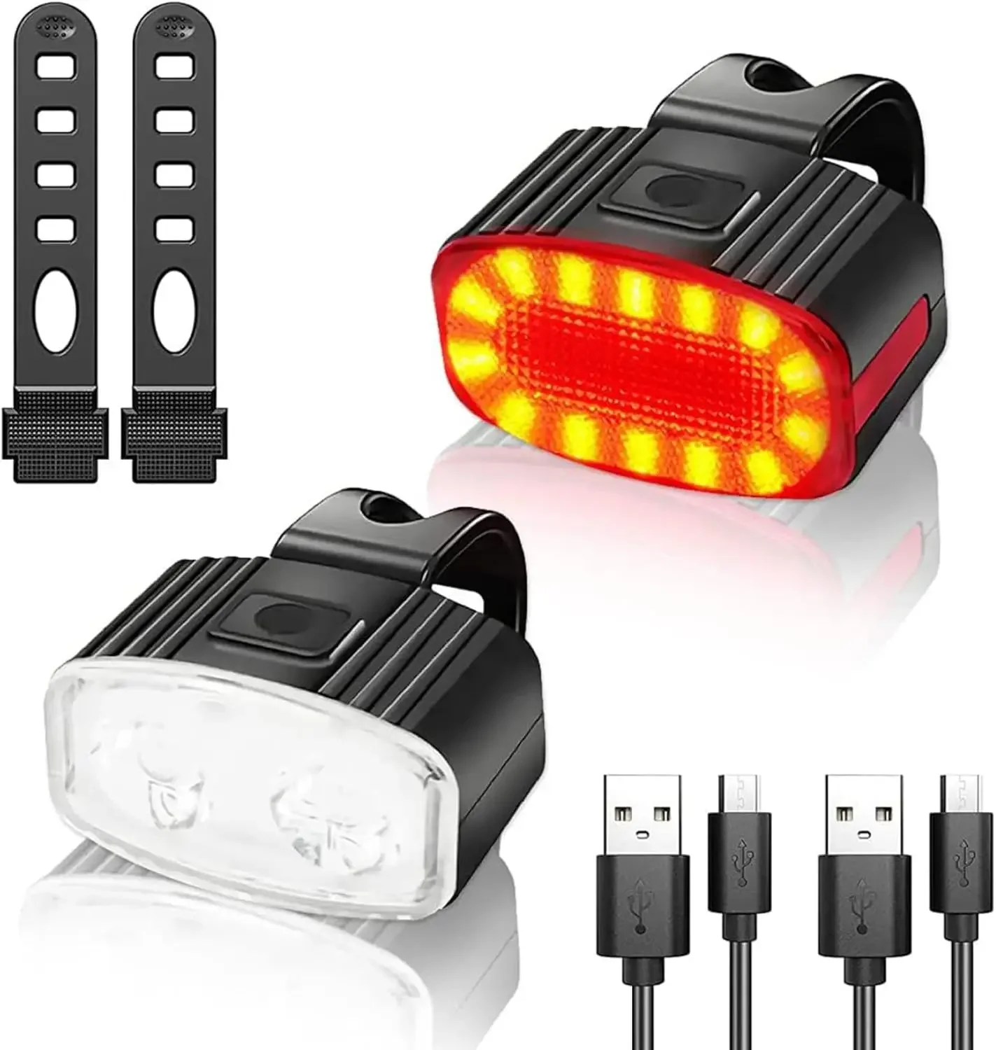 Bike Light Front Rear - 사이클링 자전거 전방 후방 조명 세트,