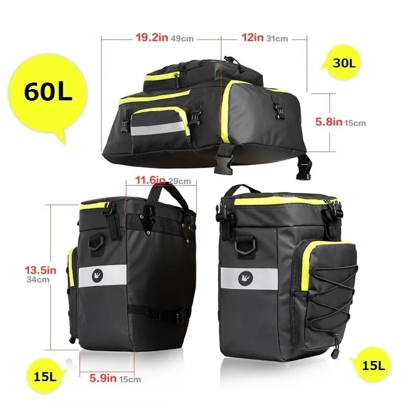 산악 도로 자전거 방수 트렁크 백, 사이클링 양면 후면 - Panniers Waterproof Rear 리뷰 및 가격