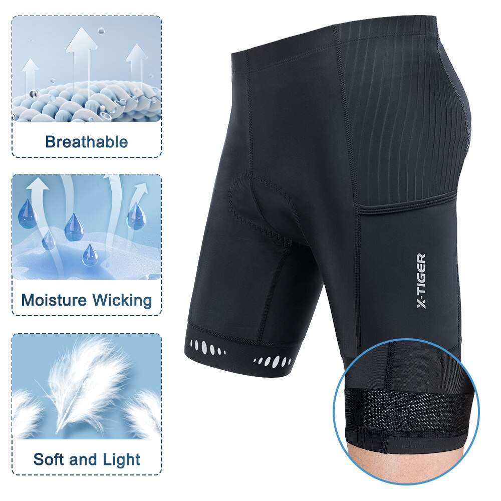 X-TIGER 남성용 사이클링 반바지, 등 포켓 5D  - Cycling Commuter Pants 리뷰 및 가격