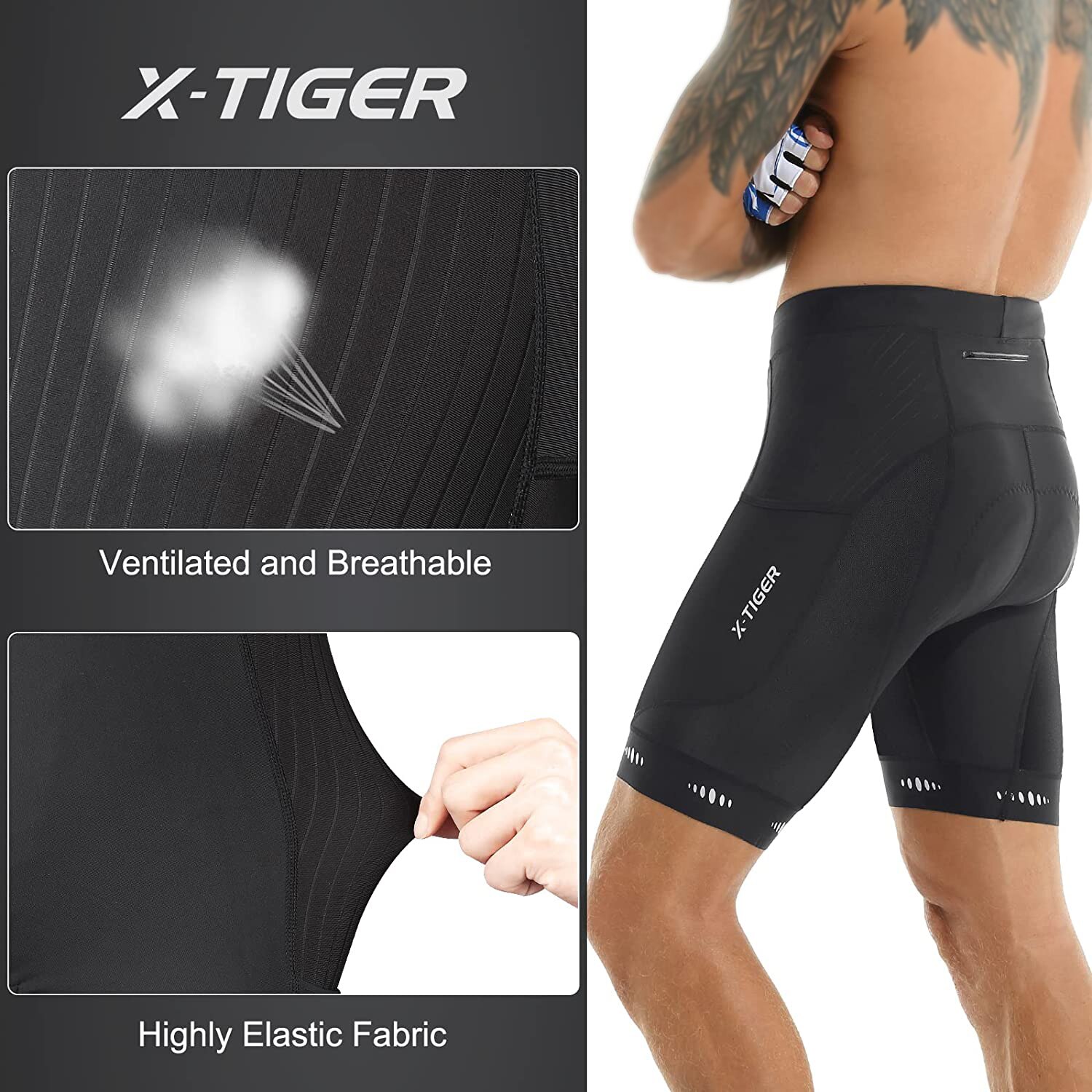 X-TIGER 남성용 사이클링 반바지, 등 포켓 5D  - Cycling Commuter Pants 리뷰 및 가격